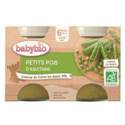 BABYBIO Petits Pots Petits Pois de Bretagne + 6 Mois - 2x130