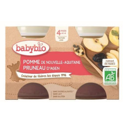 BABYBIO PETITS POTS FRUITS Pomme Pruneau D'Agen + 4 Mois -