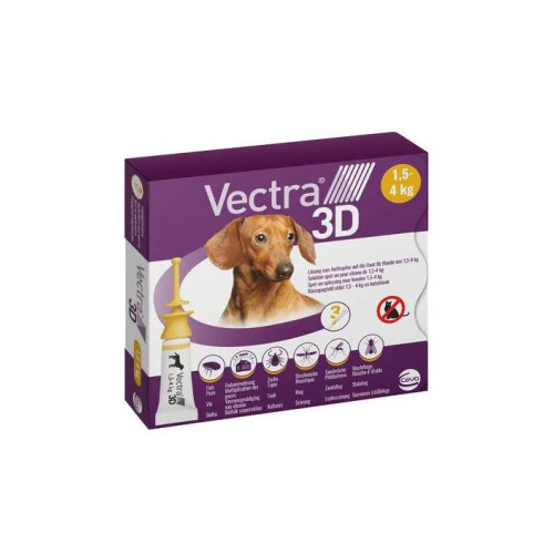 VECTRA 3D Solution Spot-On Chiens (1.5 - 4 kg)