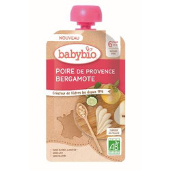 BABYBIO GOURDE FRUITS + 6 Mois Poire Bergamote - 120g