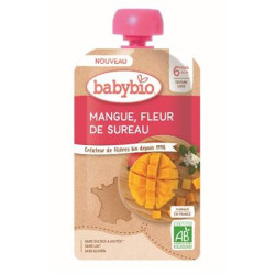 BABYBIO GOURDE FRUITS UNITAIRE + 6 Mois Mangue Sureau - 120g