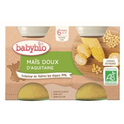 BABYBIO PETITS POTS LÉGUMES + 6 Mois Maïs Doux - 2x130g