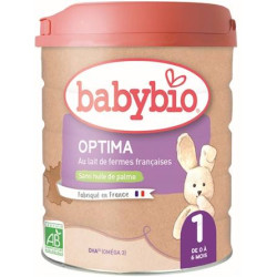 BABYBIO OPTIMA 1 Lait en Poudre Bébé BIO De 0 à 6 Mois - 800g