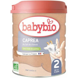 BABYBIO CAPREA 2 Lait en Poudre Bébé De 6 à 12 mois - 800g