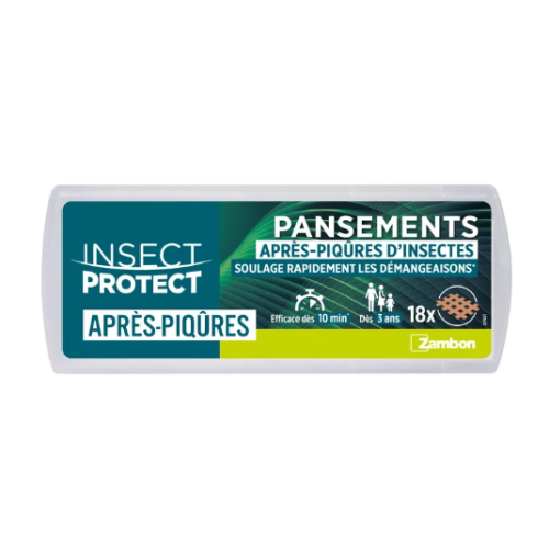 INSECT PROTECT PANSEMENTS Après-Piqûres - 18 Pansements