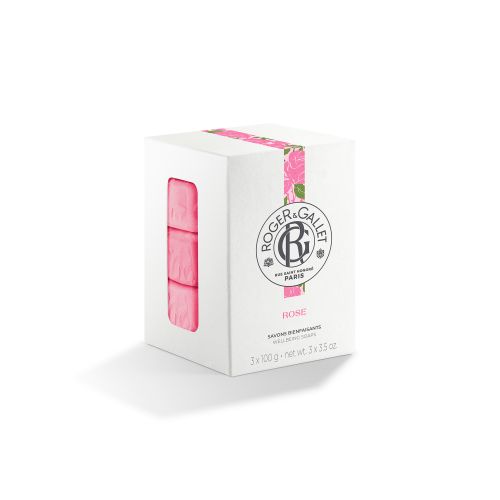 ROSE Savon Parfumé Bienfaisant 3x100g - ROGER & GALLET