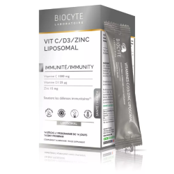 BIOCYTE VITC/ D3/ ZINC LIPOSOMAL Immunité - 14 Sticks