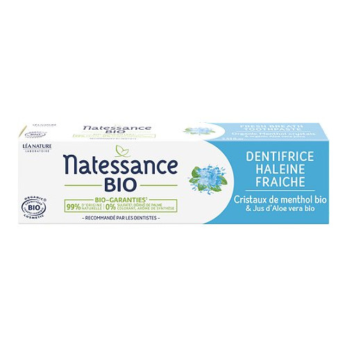 NATESSANCE DENTIFRICE BIO Haleine Fraîche - 75ml