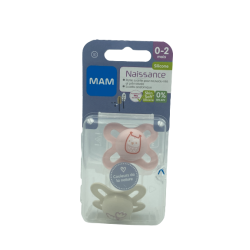 MAM N°10 NAISSANCE Silicone 0-2 Mois - 2 Sucettes