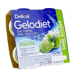 GELODIET EAU GELIFIEE Menthe - 4 Pots de 120g