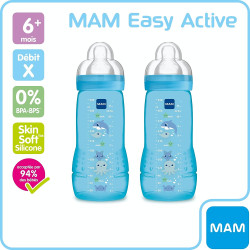 MAM Easy Active liquides épais Bleu 2 x 330 ml