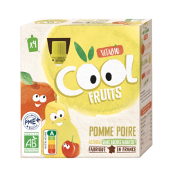 VITABIO COOL Fruits Gourde Pomme Poire - 4 x 90g