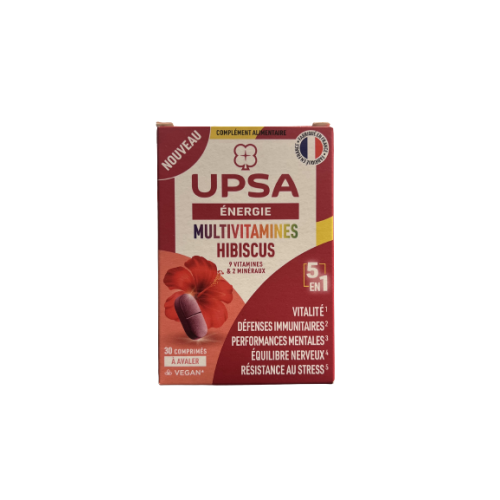 UPSA ENERGIE Multivitamines Hibiscus - 30 Comprimés