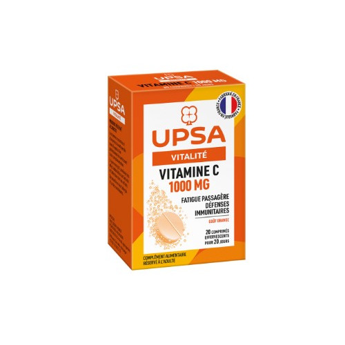 VITAMINE C UPSA 1000 mg Orange - 20 Comprimés Effervescents
