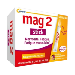 MAG 2 STICK Nervosité Fatigue Magnésium 300mg - 30 Sticks