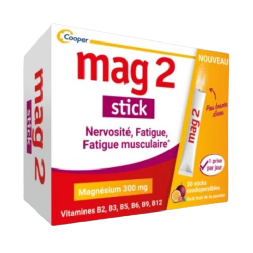 MAG 2 STICK Nervosité Fatigue Magnesium 300mg - 30