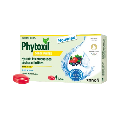 Pharmaservices - Phytoxil gorge irritée goût fruits rouges boite de 16  pastilles à sucer