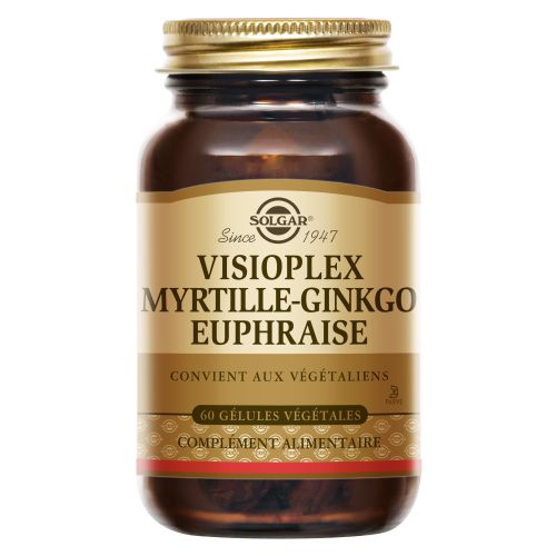 SOLGAR VISIOPLEX Myrtille Ginkgo Euphraise - 60 Gélules Végétales
