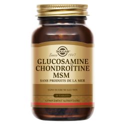 SOLGAR GLUCOSAMINE CHONDROÏTINE MSM - 60 Comprimés