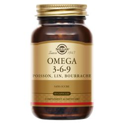 SOLGAR Omega 3-6-9 Fish Flax Borage - 60 Capsules