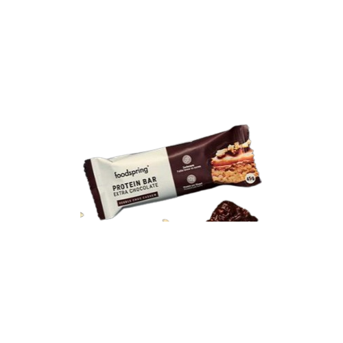FOODSPRING BARRE PROTEINÉE Extra Chocolat Double Choc Cashew -