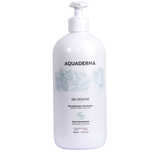 AQUADERMA Organic Volcanic Water and Aloe Vera Shower Gel -
