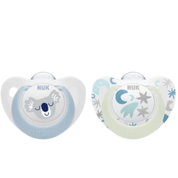 NUK SUCETTE STARLIGHT Day&Night 0-6 months - 2 soothers