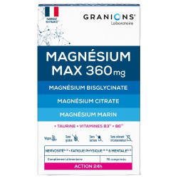 GRANIONS MAGNESIUM MAX 360mg Bixglycinate Citrate et Marin - 90
