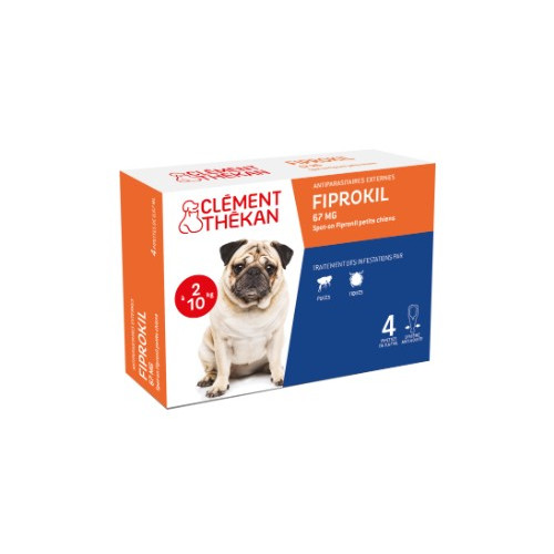 CLEMENT THEKAN FIPROKIL 67mg/20mg SPOT-ON Petit Chien 2-10kg -