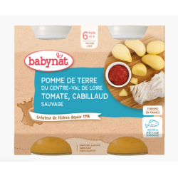 BABYBIO PETITS POTS 6 Mois Pomme de terre Tomate Cabillaud -