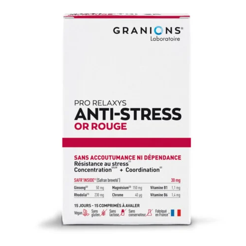 GRANIONS ANTI STRESS OR ROUGE - 15 tablets