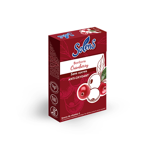 SOLENS BONBONS Cranberry Sans Sucre - 50g