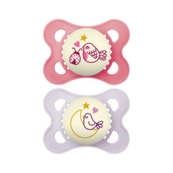 MAM N°11 NUIT Silicone 2-6 Months - 2 Soothers