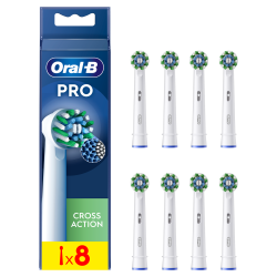 ORAL-B CROSS ACTION BRUSHES - 8 Refills