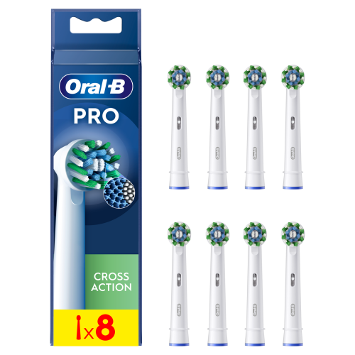 ORAL-B CROSS ACTION BRUSHES - 8 Refills