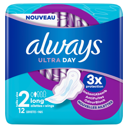 ALWAYS ULTRA Long (Size 2) Towels - 12 Towels