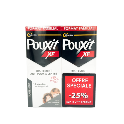 POUXIT XF Traitement Anti-Poux & Lentes - Lot de 2x250ml