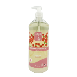 SIMPLY BIO SHAMPOOING DOUCHE Rose - 1L