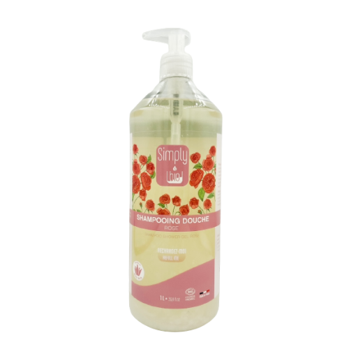 SIMPLY BIO SHAMPOOING DOUCHE Rose - 1L
