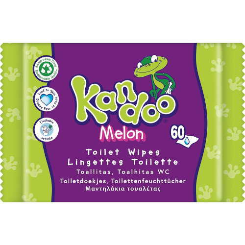 KANDOO - Melon Child Toilet Wipes - 60 Wipes