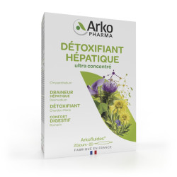 ARKOFLUIDES Organic Hepatic Detoxifier - 20 Ampoules + 10