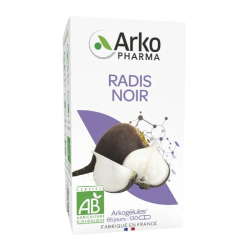 ARKOGELULES Organic Black Radish - 130 Capsules