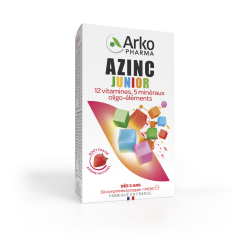 AZINC JUNIOR Strawberry Flavor Vitamins C & E Zinc - 30 Tablets