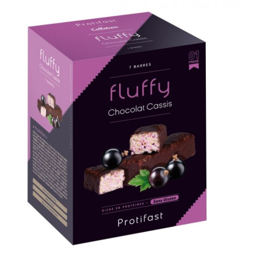 PROTIFAST FLUFFY Chocolat Cassis - 7 Barres