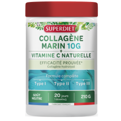 SUPERDIET Collagène Marin 10G + Vitamine C Naturelle - Gout