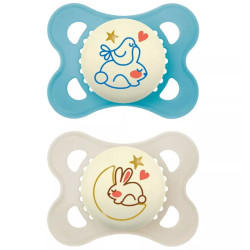 MAM N°11 NUIT Silicone 2-6 Months - 2 Soothers