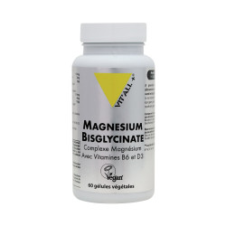 VITALL+ MAGNESIUM BISGLYCINATE Vitamine B6 et D3 - 60 Gélules