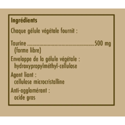 SOLGAR TAURINE 500 mg - 50 Gélules Végétales