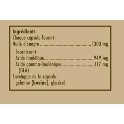 SOLGAR HUILE D'ONAGRE 1300 mg - 30 Capsules