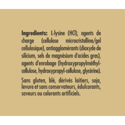 SOLGAR L-LYSINE 1000 mg - 50 Comprimés